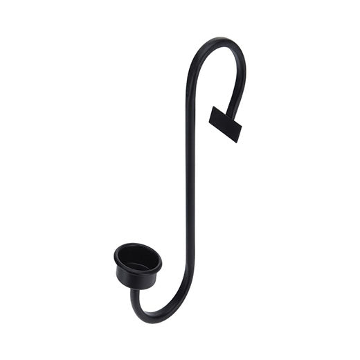 Hang waxinehouder metaal 25cm zwart