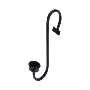 Hang waxinehouder metaal 25cm zwart